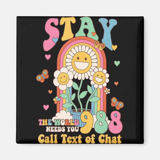 Imã Hipe Suicide Crisis Lifeline 988 Stay The World  (Frente)