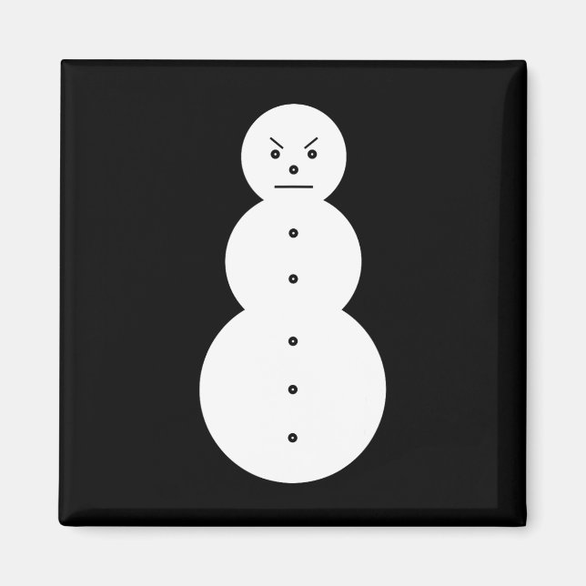 Imã Hiphop Angry Snowman Christmas (Frente)