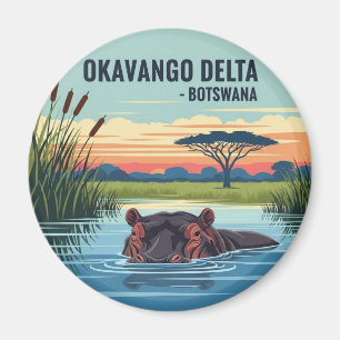 Imã Hipopótamo no Delta do Okavango Botsuana