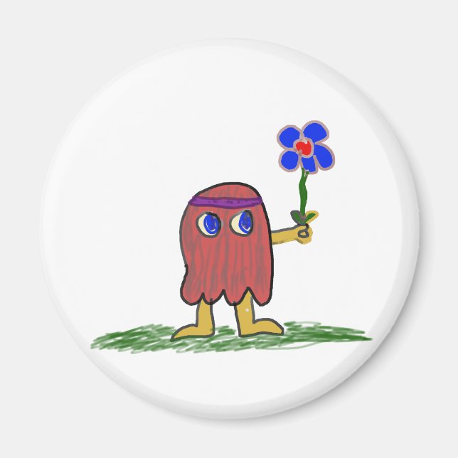 Imã Hippie Dippy Flower (Frente)