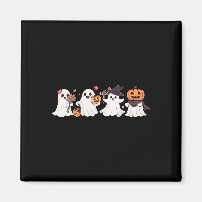 Imã Hippie Halloween Cute Ghost Boo Spooky Season Pump (Frente)