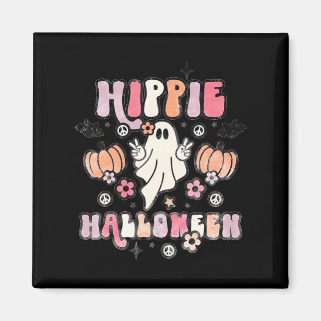 Imã Hippie Halloween Ghost s Costume Groovy Spooky S (Frente)