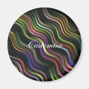 Imã Hippie ondulado dos anos 70 Groovy psicadélico