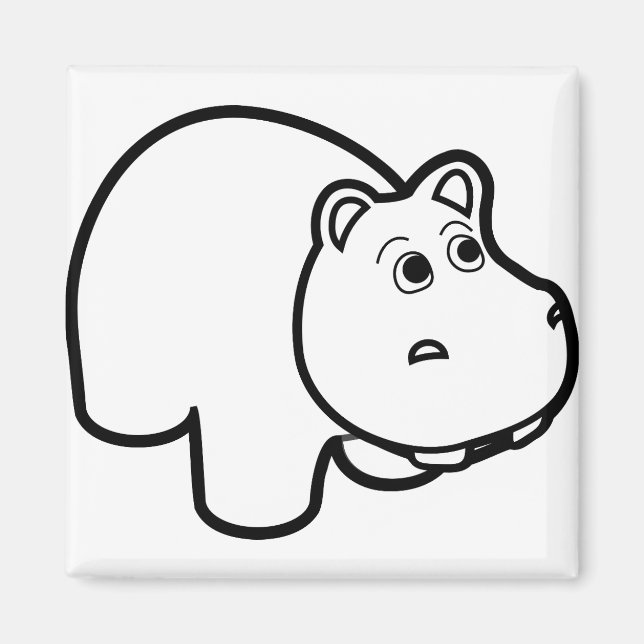 Imã Hippo em preto (Frente)
