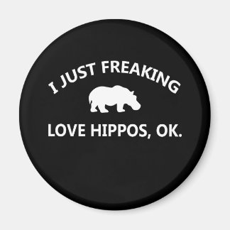 Imã Hippo Lover Gift| Eu Apenas Adoro Hippo Ok
