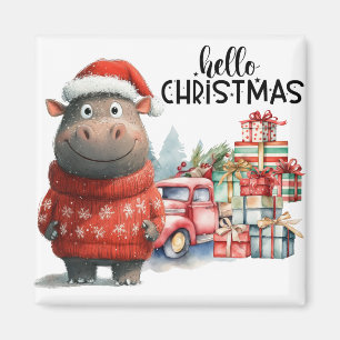 Imã Hippo Natal Pensado para Amantes de os animais