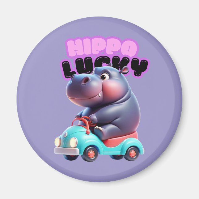 Imã Hippo on Wheels Magnet (Frente)