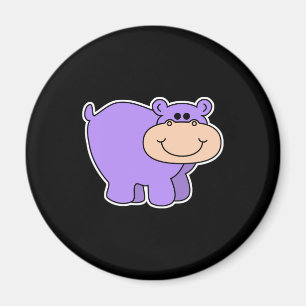 Imã hippo roxo bebê