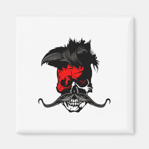 Imã Hipster Caveira Punk Cachorro Cachorro Cutado Ligh