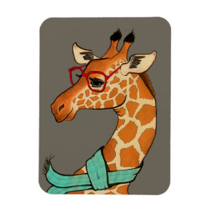 Ímã Hipster Giraffe