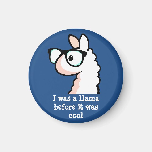 Imã Hipster Llama (Frente)