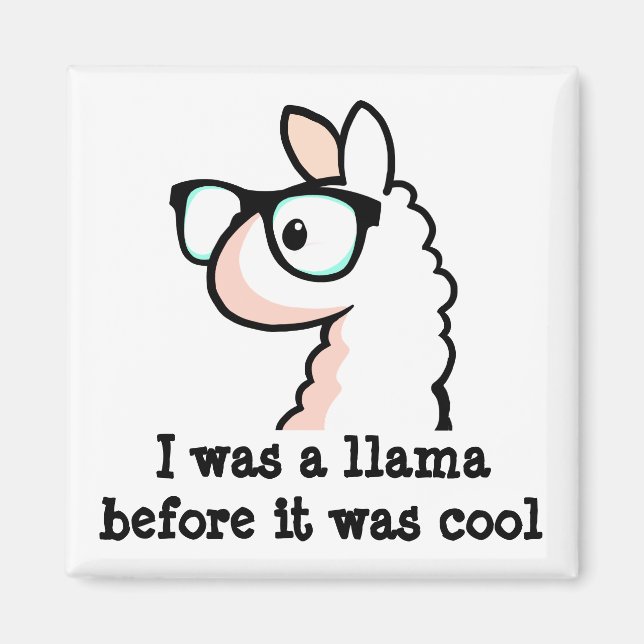Imã Hipster Llama (Frente)