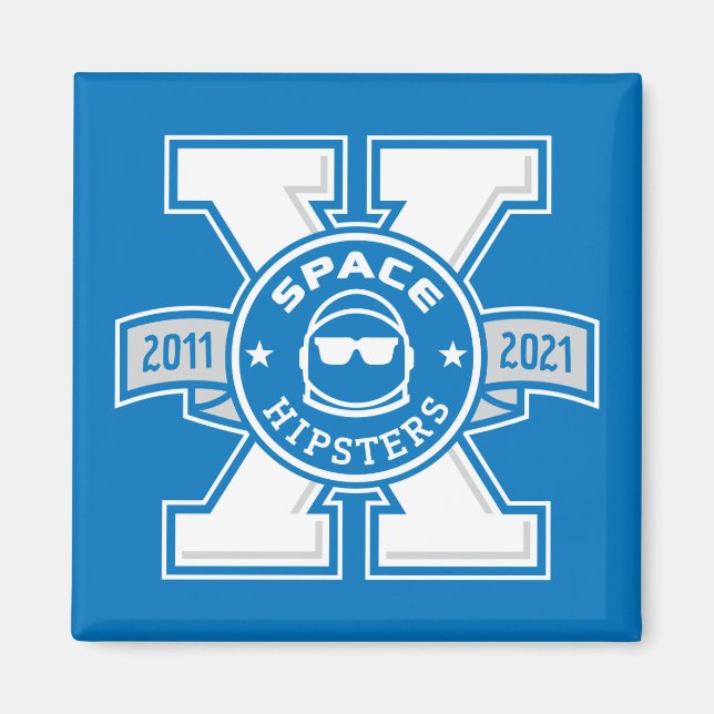 Imã Hipsteres espaciais Intel® X Logotipo 2" Magnet (Frente)