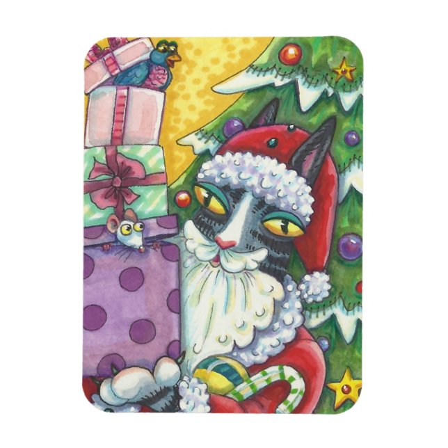 Ímã Hiss N' Fitz CAT PAPAIS NOEIS CHRISTMAS MAGNET (Vertical)