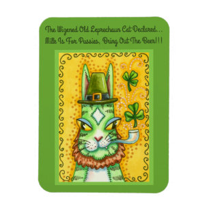 ÍMÃ HISS N' FITZ LEPRECHAUN, RUA. GATO ENGRAÇADO DO D