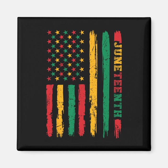 Imã História Afro-Americana Décima Sétima Bandeira 186 (Frente)