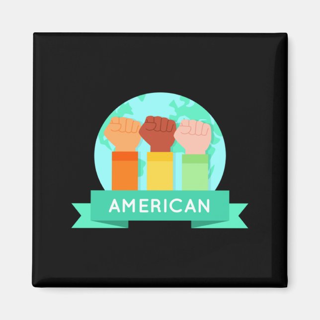 Imã História Afro-Americana Negro É Belo Diver  (Frente)