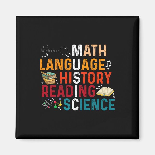 Imã História da Língua Matemática Leitura Música Profe (Frente)