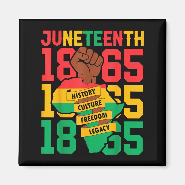 Imã História negra afro-americana 1865 juneteenth (Frente)