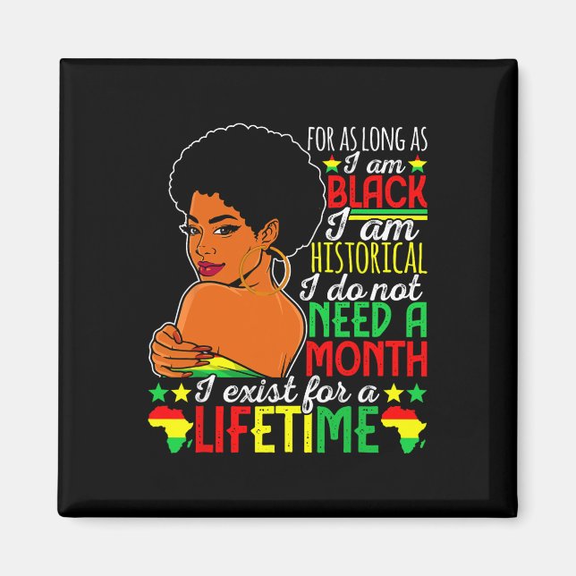 Imã História Negra Afro-Americana Mês Décimo Primeiro  (Frente)