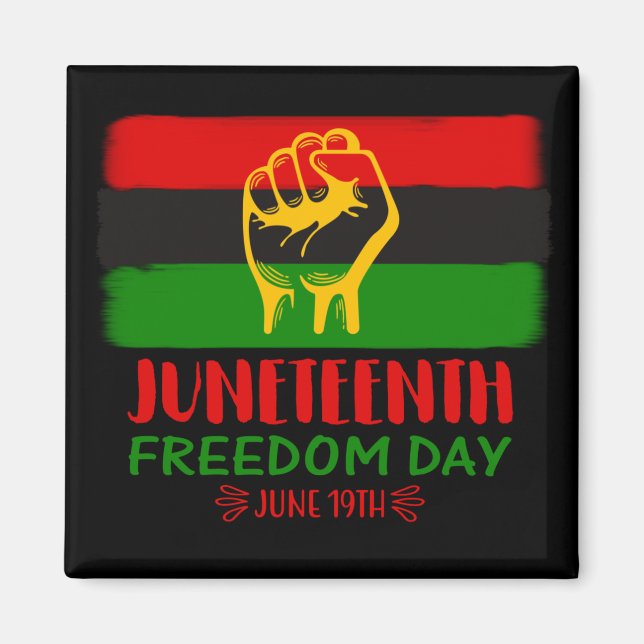 Imã História Negra do Dia da Liberdade (Frente)