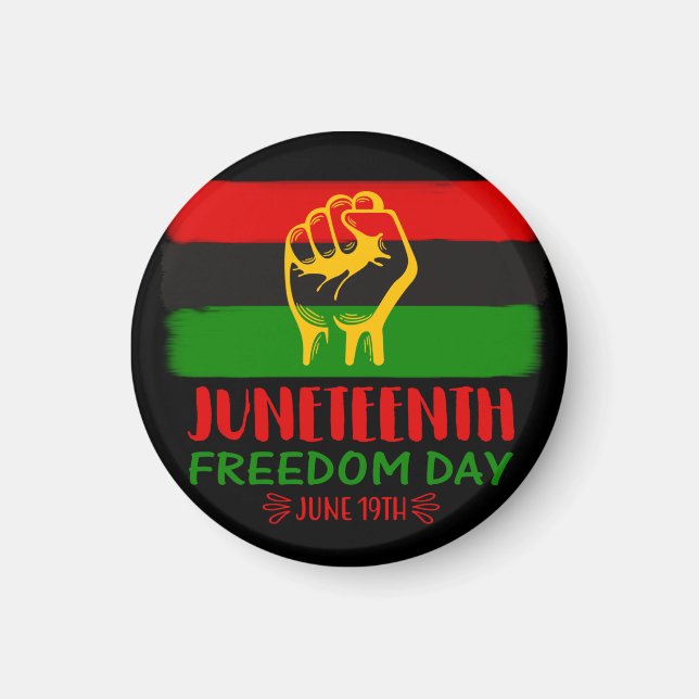 Imã História Negra do Dia da Liberdade (Frente)