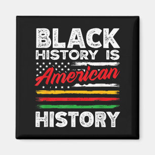 Imã História Negra É Bandeira Americana EUA Afro-Ameri