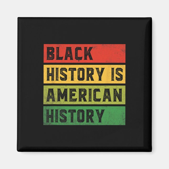 Imã História Negra É História Americana Bhm Prid Afric (Frente)