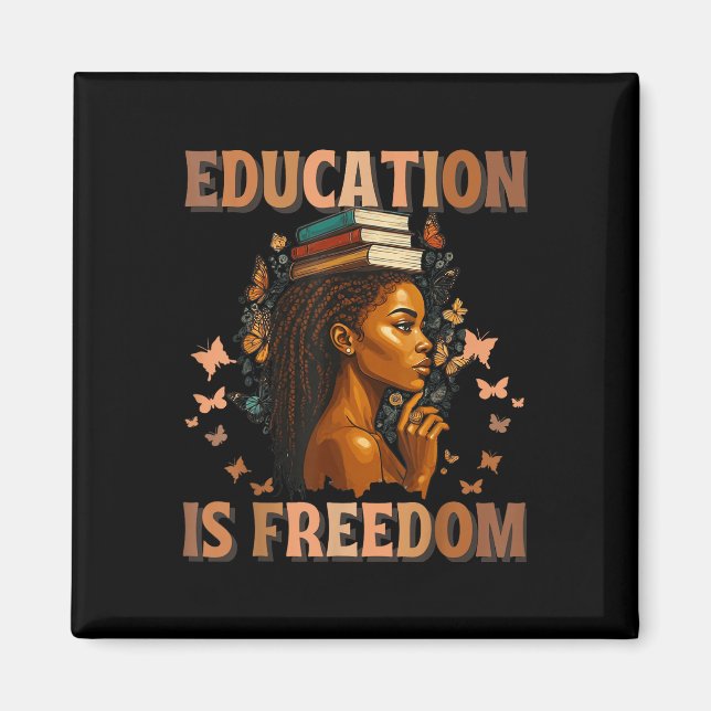 Imã História Negra Educação de Professores É Liberdade (Frente)