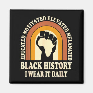 Imã História Negra Eu Uso Diariamente Punho Orgulho Me