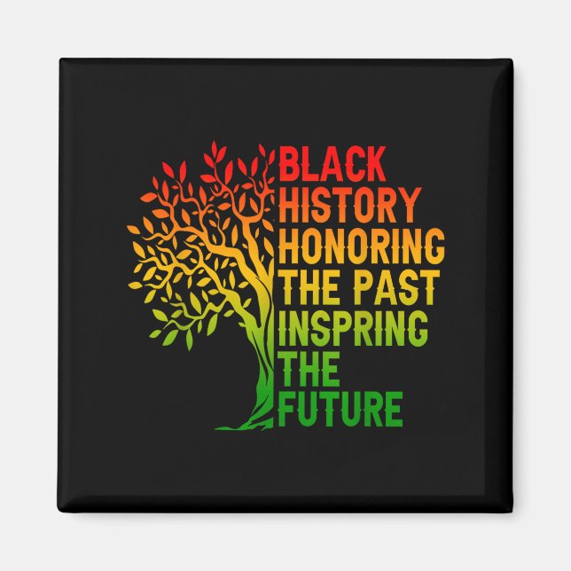 Imã História negra homenageando o passado orgulho afri (Frente)