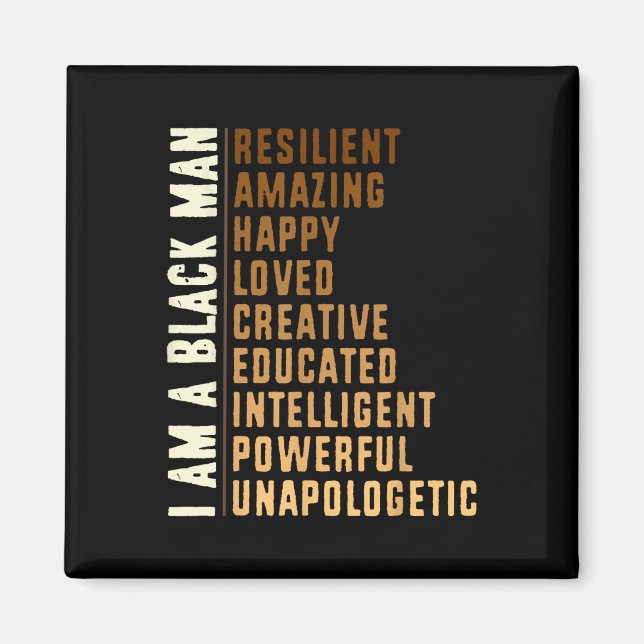 Imã História Negra Honrando Homens Futuros Inspiradore (Frente)