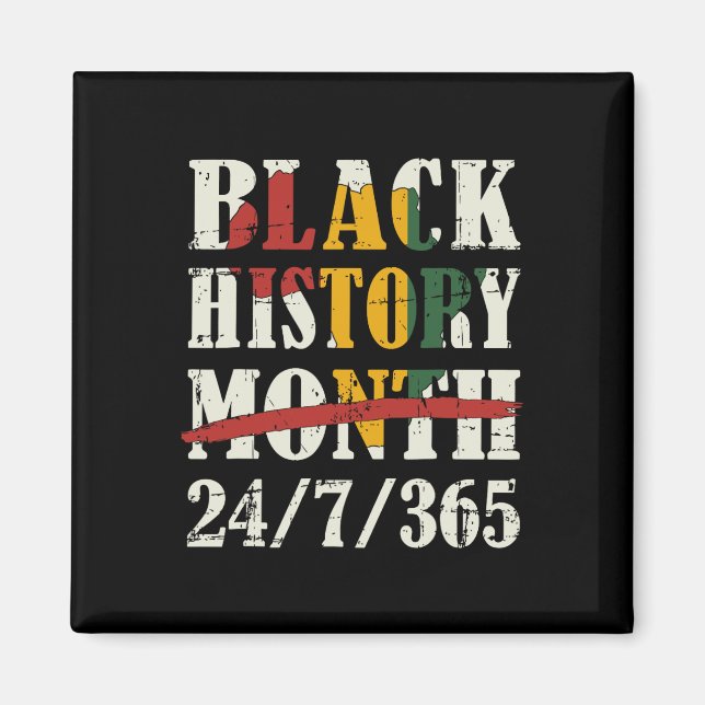 Imã História Negra Mês 247365 Com Bandeira Do Mapa Afr (Frente)