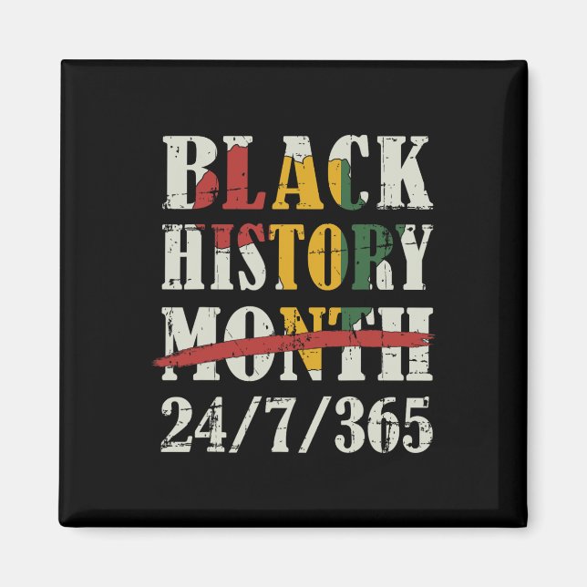 Imã História Negra Mês 247365 Com Bandeira Do Mapa Afr (Frente)