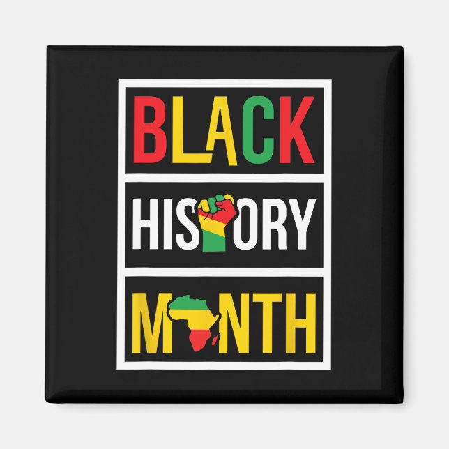 Imã História Negra Mês - Empoderamento Africano dos Di (Frente)