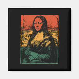 Imã História Negra Mona Lisa Afro Mulher Americana Áfr