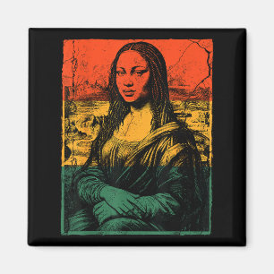 Imã História Negra Mona Lisa Mulher Afro-Americana Áfr