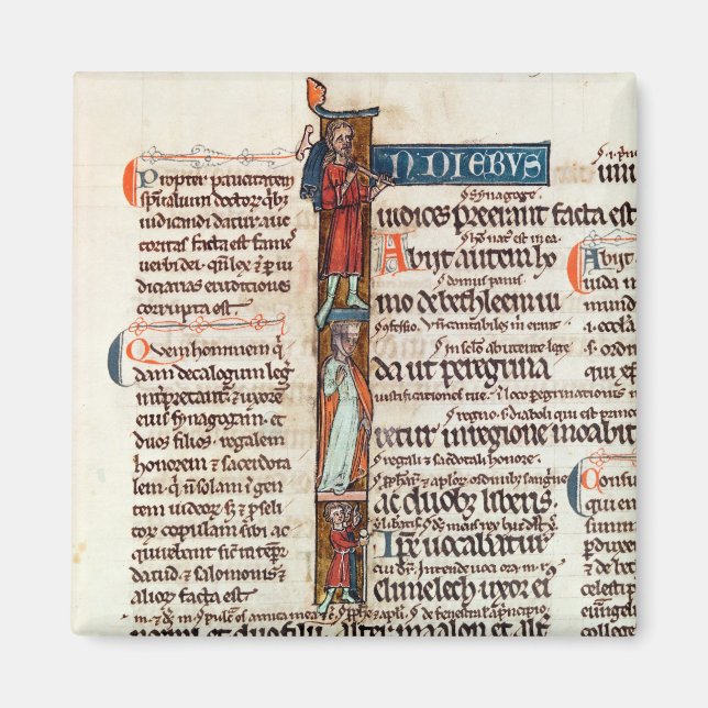 Imã Historiado inicial "I" que retrata Ruth (Frente)