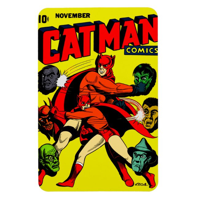 Ímã histórias em quadrinhos CAT-MAN de 1940 (Vertical)