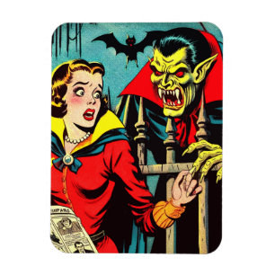Ímã Histórias em quadrinhos de Vampiros de Horror Retr
