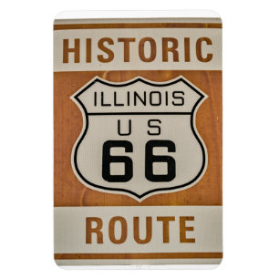 Ímã Historic Route 66 in Illinois Magnet