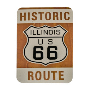 Ímã Historic Route 66 in Illinois Magnet