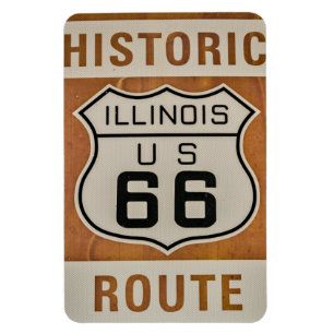 Ímã Historic Route 66 in Illinois Magnet