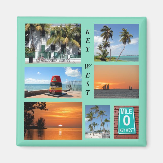Imã Historical Key West, ímã da Flórida (Frente)