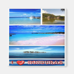 Imã HN - Honduras - I Love - Colagem