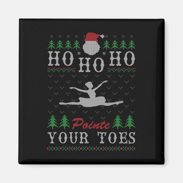 Imã Ho Ho Apontou Seus Dedos Feios De Balé De Natal Fe (Frente)