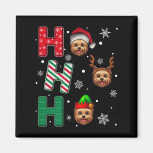 Imã Ho Ho Cairn Terrier Dog Papais noeis de Natal E