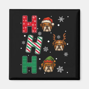 Imã Ho Ho Ho Bulldog Dog Lover Correspondente à Canta