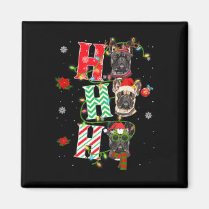 Imã Ho Ho Ho French Buldogue Dog Diversão Xmas Dog