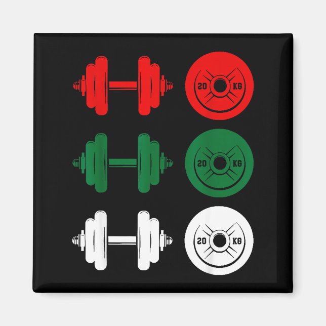 Imã Ho Ho Ho Funny Dumbbell Christmas Weightlifting Gy (Frente)
